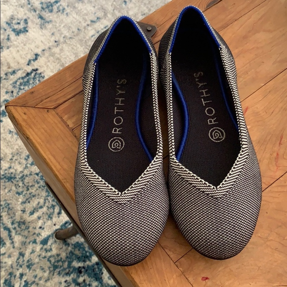 Rothy’s Gray Birdseye Flats Size 7